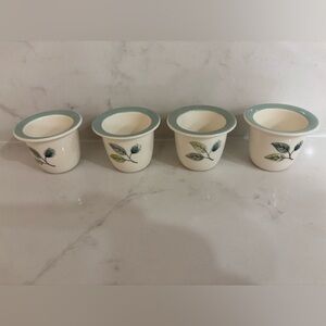Vintage Wedgewood Woodbury Set of 4 Spring Easter Egg Cups England